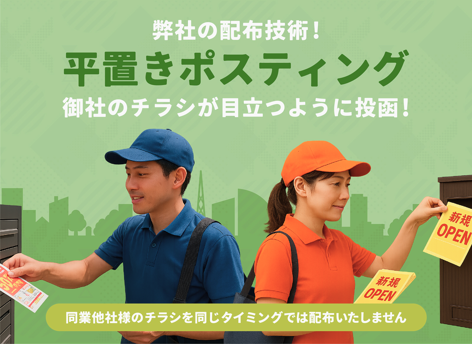 平置きポスティング